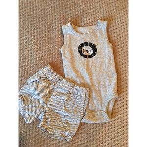 ( 2 Piece ) Onesie & shorts
